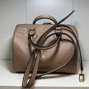 Designer Inspired Taupe Empreinte Speedy Bandoulière Bag